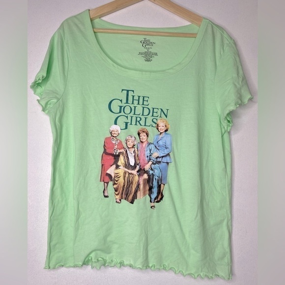 ABC STUDIO Tops - NWOT ABC STUDIO The Golden Girls Women’s XL Mint Green Novelty Short Sleeve